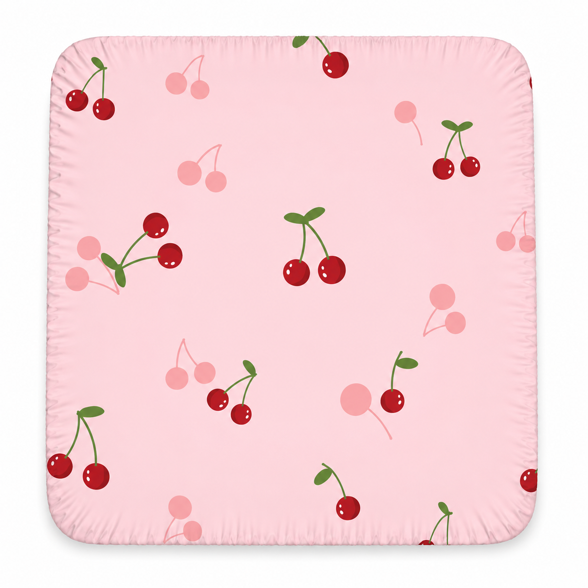 Cherry Belle organic cotton waterproof fitted sheet